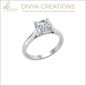 แหวนเพชรสำหรับสุภาพสตรีแหวนทองคำขาวประดับเพชร10K สำหรับใส่ประจำวัน - Product Image 4