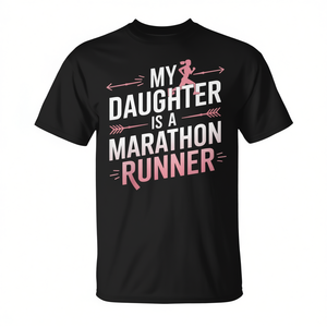 Camiseta para Mamá y Papá Orgullosos: Mi Hija Corre Maratones, para Uso Promocional - Product Image 2