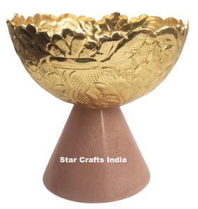 Plateado Metal Latón Cuenco Mesa Clásico Bajo Precio Alto Exigente Hecho a mano Venta al por mayor Tradicional Metal Frutero - Product Image 2