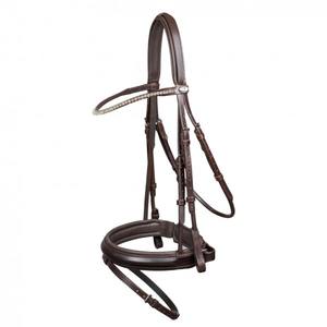 Brida de caballo de cuero genuino con equipo de caballo Renis inteligente de goma para montar en stock a la venta - Product Image 4