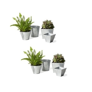 Maceta de metal de diseño premium antiguo de lujo para decoración elegante del hogar Acabado recubierto de color verde para obtener a precio de venta - Product Image 2