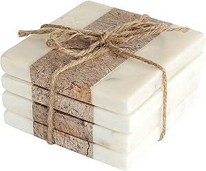 Modern Design <b>White</b> Marble Tea <b>Coaster</b> Wholesale Manufacturer New Design Handmade Table Top Marble Tea <b>Coaster</b> 2025 - Product Image 3