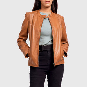 Veste en cuir de mouton véritable pour femmes personnalisée de haute qualité Produit de haute qualité avec remplissage en coton de taille supérieure - Product Image 6