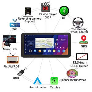 เครื่องเล่นมัลติมีเดียในรถยนต์ระบบแอนดรอยด์ขนาด <span class=keywords><strong>12.3</strong></span> นิ้ว คุณภาพเทียบเท่าวิทยุติดรถยนต์ยี่ห้อ Alpine แบบพกพา ใช้ได้กับรถยนต์ทั่วไป ปรับแต่งได้ ติดตั้งบนแผงหน้าปัด ผลิตในจีน;กัว - Product Image 5