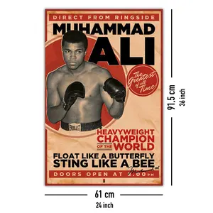 Póster vintage de Muhammad Ali para decoración de pared - Product Image 3