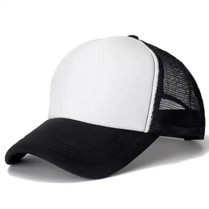 Gorra de béisbol de algodón ajustable con parte posterior de tela de malla de gorra de camionero, visera curva y ajuste transpirable para uso diario al aire libre - Product Image 4