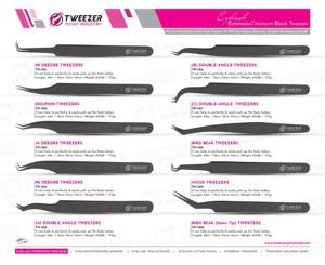 Pinces à épiler à pointe pointue en acier inoxydable japonais pour extensions de cils, outils de greffe de cils, pinces à épiler revêtues de plasma - Product Image 6