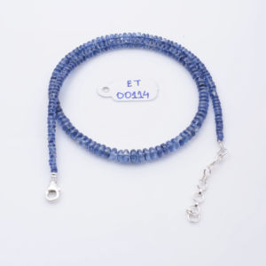 Collar de cuentas unisex personalizado con piedras preciosas de cianita Azul Cadena de eslabones étnicos tranquilos pieza de declaración perfecta para regalos de fiestas - Product Image 6