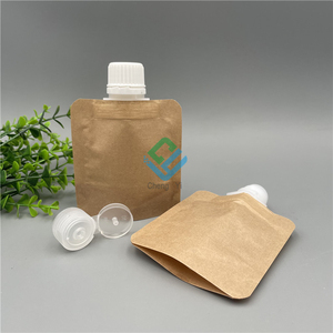 Bolsa de loción cosmética de papel Kraft reciclable gran oferta 1 oz 30 gramos 100mL bolsa de boquilla de pie - Product Image 3