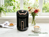Cafetera Eléctrica Automática Programable de Doble Taza para Café Turco, Cafetera Doméstica de Goteo de Plástico, Eficiente en Consumo de Energía