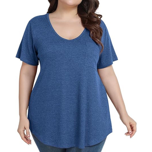 2024 T-shirts grande taille pour femmes à la mode pour adultes Fournisseur de t-shirts de marque de bonne qualité de l'usine du Bangladesh - Product Image 2