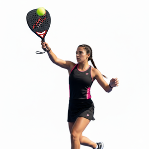 Raquette de beach tennis personnalisée - Poignée en fibre de carbone et nylon, surface de 25,5 x 25,5 cm, poids de 355 g, longueur de 45,5 cm, diamètre de 13 mm, couleur personnalisée - Product Image 5