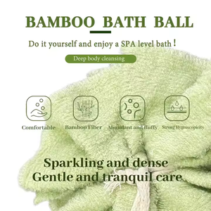 Plastic Modern Exfoliating Shower Puff Mesh Ball Lightweight 50g <b>Body</b> <b>Scrubber</b> for Adult Use Customized Logo Packaging Loofah - Product Image 2