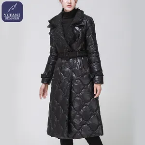 Yufan Áo Khoác Mặc Vest Sáng Bóng Mới Tùy Chỉnh Chuyên Nghiệp Áo Khoác Phao Có Ve Áo Áo Khoác Phao Có Đai Mỏng Áo Khoác Nữ Chần Bông Chất Lượng Cao Xuống 90