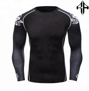 Top venta de los hombres de manga larga Rash Guard de alta calidad Spandex poliéster sublimación Nueva llegada - Product Image 5