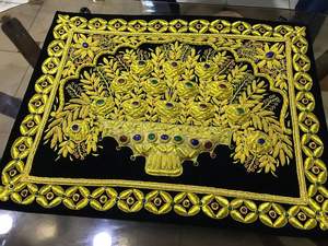 Alfombra de hilo de diseño moderno con piedras semipreciosas para decoración de eventos de Villa de hotel, producto de venta de exportación de proveedores indios - Product Image 2