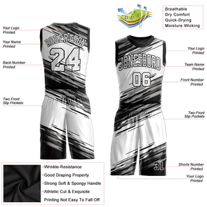 Ropa deportiva Conjunto de uniforme de baloncesto Correr Jersey Uniformes Uniforme de baloncesto reversible para hombres con diseño de sublimación - Product Image 4