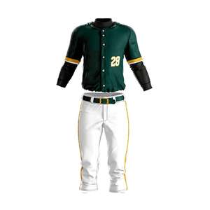 Diseño personalizado OEM ODM uniforme de béisbol y sóftbol logotipo del equipo impreso personalizado camisa uniforme conjunto de ropa de equipo de fábrica al por mayor - Product Image 1