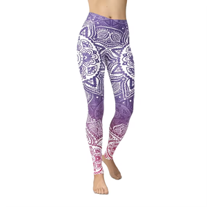 Élégant partout impression Sublimation taille élastique Yoga Leggings femmes séchage rapide sport Gym collants - Product Image 6
