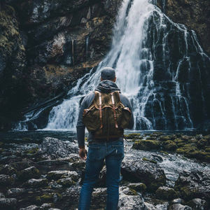 Leather Canvas <b>Backpack</b> Soft Eco-Friendly Heavy Duty Outdoor Travel <b>School</b> Work Hiking Use Unisex <b>Large</b> Capacity Stylish Vintage - Product Image 4