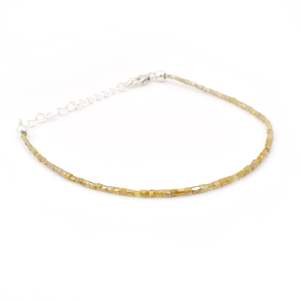 Colección de Pulseras y Brazaletes Elegantes con Cuentas de Diamantes Amarillos Facetados de 1.5-2 mm - Product Image 3