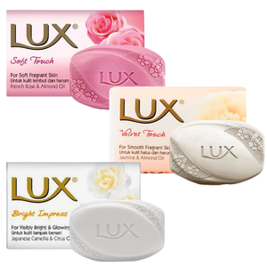 Achetez le savon en barre Lux Velvet Touch à l'huile d'amande et au jasmin, 150g, pour un soin nourrissant de la peau et un parfum frais, en promotion à prix réduit - Product Image 5