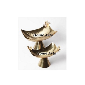 Hammered Stainless Steel Food Bowl With Wooden Stand Customized Size Round Shape Chocolates Serving Bowl In Bulk - Product Image 4
