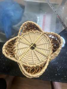 High Quality Rattan Charger Plate Hand Woven <b>Placemats</b> New Wicker Coaster <b>Placemats</b> for Dining Table - Product Image 5