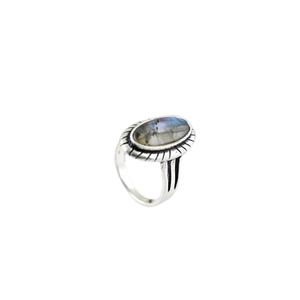 Bijoux pour femmes Bague en argent style bohème Bijoux en argent sterling 925 Labradorite Gemstone Tendance Bague faite à la main Cadeau pour l'amour - Product Image 1