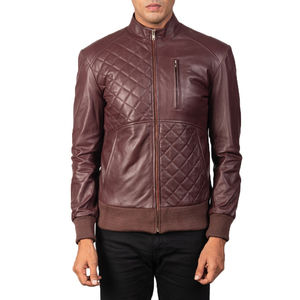 Chaqueta de Cuero Estilo Motero 2026 para Hombre, Chaqueta de Cuero de Oveja Personalizada para Hombre, Chaqueta de Cuero Acolchada para Hombre - Product Image 2
