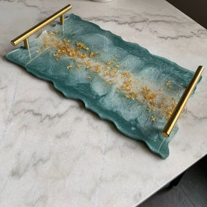 Plateau de service en résine fait main pour les hôtels et l'usage domestique, design ange et amour de haute qualité - Product Image 1