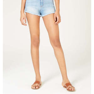 Celebrity Junior Shorts in denim a vita alta blu taglia 0, con bottoni, taglio dritto, vintage, con strass, effetto distressed, taglie forti, vestibilità ampia - Product Image 3