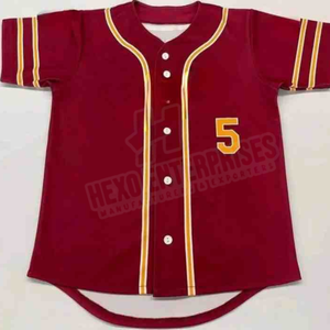Jersey de béisbol con botones personalizado de alta calidad, uniforme deportivo de secado rápido transpirable antibacteriano de talla grande - Product Image 4