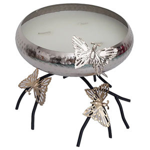 Bougie parfumée de luxe simple décorative STERLING FLUTTER pot gros pots de bougie rose noël - Product Image 1