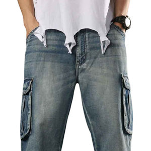 Short en jean personnalisé pour hommes, streetwear d'été décontracté avec look délavé et coupe confortable - Product Image 6