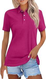 Manga corta informal para mujer para Polo Material de punto de algodón 100% - Product Image 4