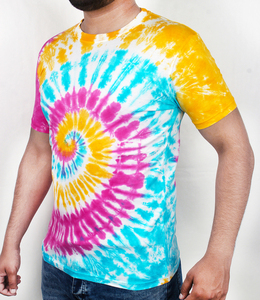 High Quality New Arrival Men's Formal Knitted Custom Tie Dye Breathable T-<b>Shirt</b> OEM Service - Product Image 3