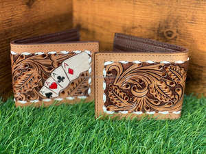 ผู้ขายที่ดีที่สุดHandmadeคาวบอยของแท้หนังดอกไม้มือToolledกระเป๋าสตางค์ผู้ชายตะวันตกHandแกะสลักล่าสุดผู้ชายกระเป๋าสตางค์หรูหรา - Product Image 5