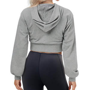 Nouveauté très vendue, sweat-shirts courts pour femmes de qualité supérieure, imprimés, délavés à l'acide, écologiques, respirants, coupe classique - Product Image 2