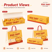 Boîte d'emballage pour tartelettes aux œufs personnalisées en gros Enten, boîte de boulangerie jetable en papier avec logo pour les pâtisseries