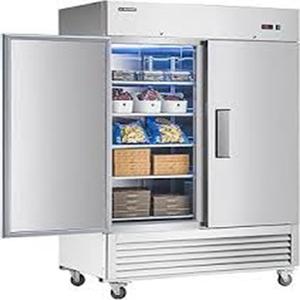 Nouveau réfrigérateur commercial Wilp-rep original 54 pouces de largeur, 2 portes, 2 sections, homologué ETL, acier inoxydable, réfrigérateur vertical - Product Image 1