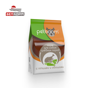 PetBoom 10kg Nutritious Dry Food for Adult Medium Dogs Optimal Dog Care with <b>Vegetables</b> Poultry Non-GMO No <b>Artificial</b> Flavors - Product Image 1