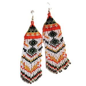 Pendientes de gota de flecos largos con cuentas de semillas coloridas para mujer, accesorios de moda personalizables - Product Image 5