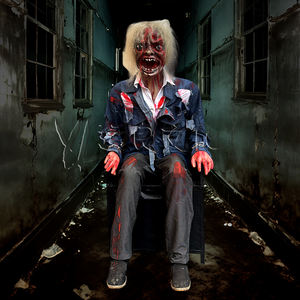 Perili ev için özelleştirilmiş gerçekçi zombi ve hayalet sahne profesyonel cadılar bayramı süslemeleri - Product Image 1