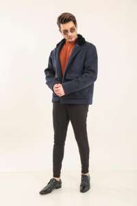 Parkas en cuir véritable fabriqués à la main de qualité supérieure pour hommes Respirant Tissé Hiver - Product Image 3