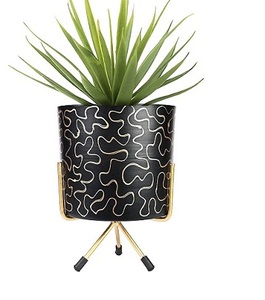 Pot de fleur en métal au design moderne jardinière pour la décoration de la maison plante de fleur personnalisée pour le jardin - Product Image 5