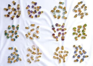 Tanzanite pierre de naissance collier boucles d'oreilles ensemble 8-10 MM pierres précieuses or plaqué charme 18 pouces collier femmes bijoux - Product Image 2