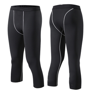 Heren Polyester Sportkleding <span class=keywords><strong>Leggings</strong></span> Compressie Basketbal Broek Atletische Basis Solide Voor Sport Yoga / Fitness Sport <span class=keywords><strong>Leggings</strong></span> - Product Image 2