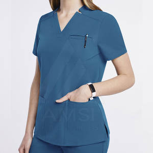 ชุดสครับสำหรับพยาบาลทางการแพทย์ทำจากผ้าใบแบบมีกระเป๋าดีไซน์ใหม่ - Product Image 3