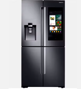 Réfrigérateur à portes françaises 4 portes de 28 pieds cubes avec écran tactile, distributeur d'eau, réfrigérateur intelligent, appareil électroménager moderne pour la cuisine - Product Image 2